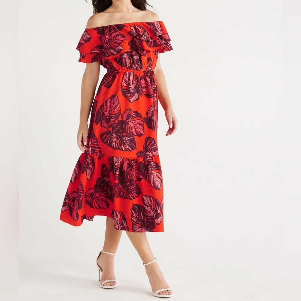 Sofia Vergara Ruffle Off Shoulder Maxi Dress - Picture 9 of 11